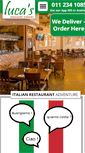 Mobile Screenshot of lucasristorante.co.za